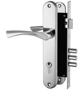 Замок цилиндровый с в комплекте с ручкой LOCKSET.9011 (SET F9011) CP хром