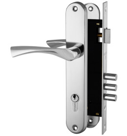 Замок цилиндровый с в комплекте с ручкой LOCKSET.9011 (SET F9011) CP хром