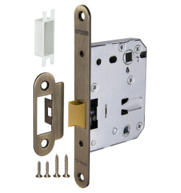 Защелка врезная PLASTP82-50 (P82-50) AB бронза