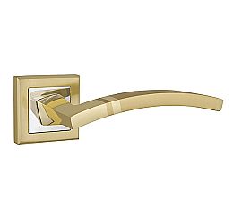 Ручка раздельная для межкомнатной двери «NAVY QL SG/CP-4» Матовое золото/хром