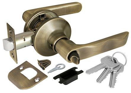 Ручка защелка DK624 AB-ET (6024 AB-E) (кл./фик.) бронза