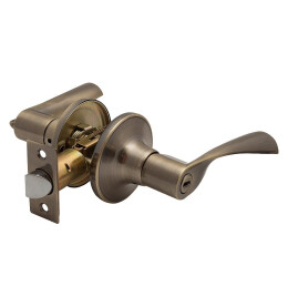 Ручка-зaщелка «ЗВ2-01 AB» Бронза (с кл)