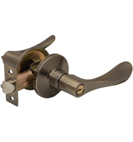 Ручка-зaщелка «ЗВ3-01» AB Бронза (с кл)