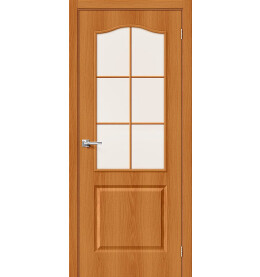 Дверь межкомнатная 32С Финиш Флекс, Л-02 (МиланОрех), остекленная, magic fog, каркасно-щитовая