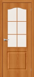 Дверь межкомнатная 32С Финиш Флекс, Л-02 (МиланОрех), остекленная, magic fog, каркасно-щитовая
