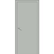 Дверь межкомнатная Гост-0У Ламинированные Серый, глухая, кромка обычная, каркасно-щитовая
