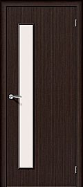 Ламинированная межкомнатная дверь «Гост-3» (Без усиления) Л-13 (Венге) остекление Magic Fog