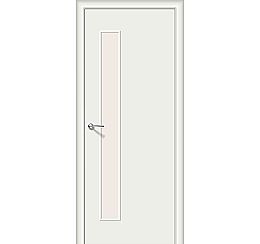 Ламинированная межкомнатная дверь «Гост-3» (Без усиления) Л-23 (Белый) остекление Magic Fog