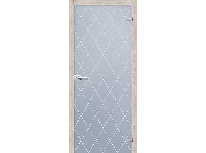 Дверь СТ-1 Кристалл Сатинато Белое 200*70 (врезка под ID:134,600)