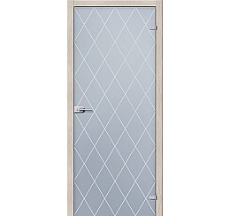 Дверь межкомнатная Кристалл Стеклянные Белое сатинато, остекленная, сатинат белый, царговая