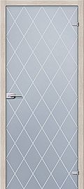 Дверь межкомнатная Кристалл Стеклянные Белое сатинато, остекленная, сатинат белый, царговая