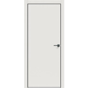 Дверь межкомнатная L10AL ПВХ, Белый сатин, глухая, каркасно-щитовая