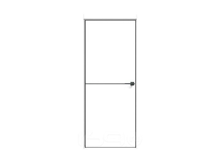 ДП L10AL Молдинг Белый сатин 190*60, кромка-чёрная матовая