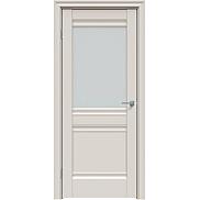 Дверь межкомнатная "L12" Серый сатин, стекло Сатинат белый