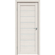 Дверь межкомнатная L2 ПВХ Дуб французский, остекленная, сатинат белый, кромка нет, царговая