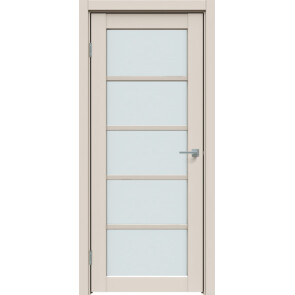 Дверь межкомнатная Concept-605 ПВХ Магнолия, сатинато белое, остекленная, сатинат белый, царговая