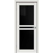 Дверь межкомнатная "Concept-506" Белоснежно матовый стекло Лакобель чёрный