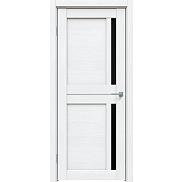 Дверь межкомнатная "Concept-562" Дуб Серена белый кристалл, стекло Лакобель черное