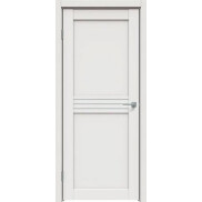 Дверь межкомнатная Concept-601 ПВХ, Белоснежно матовый, остекленная, сатинат белый, царговая