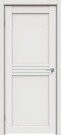 Дверь межкомнатная Concept-601 ПВХ, Белоснежно матовый, остекленная, сатинат белый, царговая