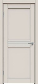 Дверь межкомнатная Concept-601 ПВХ, Лайт грей, остекленная, сатинат белый, царговая