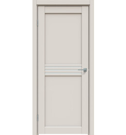 Дверь межкомнатная Concept-601 ПВХ, Лайт грей, остекленная, сатинат белый, царговая
