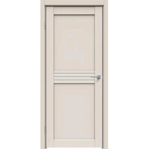 Дверь межкомнатная Concept-601 ПВХ Магнолия, без декора, остекленная, сатинат белый, царговая