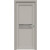 Дверь межкомнатная Concept-601 ПВХ, Шелл грей, остекленная, лакобель чёрный, царговая