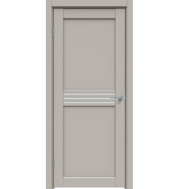 Дверь межкомнатная Concept-601 ПВХ, Шелл грей, остекленная, сатинат белый, царговая