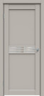Дверь межкомнатная Concept-601 ПВХ, Шелл грей, остекленная, зеркало, царговая