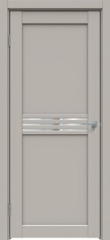 Дверь межкомнатная Concept-601 ПВХ, Шелл грей, остекленная, зеркало, царговая