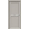 Дверь межкомнатная Concept-601 ПВХ Шелл грей, без декора, остекленная, зеркало, царговая
