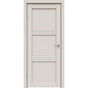 Дверь межкомнатная Concept-602 ПВХ Лайт грей, остекленная, сатинат белый, царговая
