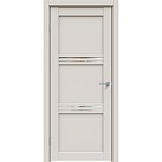 Дверь межкомнатная Concept-602 ПВХ Лайт грей, остекленная, зеркало, царговая
