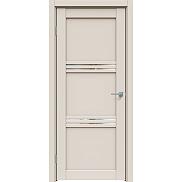 Дверь межкомнатная Concept-602 ПВХ Магнолия, остекленная, зеркало, царговая