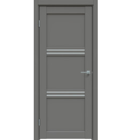 Дверь межкомнатная Concept-602 ПВХ, Медиум грей, остекленная, сатинат белый, царговая