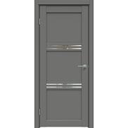 Дверь межкомнатная Concept-602 ПВХ Медиум грей, остекленная, зеркало, царговая