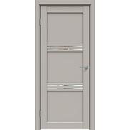 Дверь межкомнатная Concept-602 ПВХ Шелл грей, остекленная, зеркало, царговая