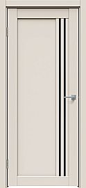 Дверь межкомнатная  "Concept-604" Магнолия, стекло Лакобель чёрное