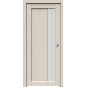 Дверь межкомнатная Concept-608 ПВХ Магнолия, остекленная, сатинат белый, царговая