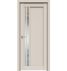 Дверь межкомнатная Concept-608 ПВХ, Магнолия, остекленная, зеркало, царговая
