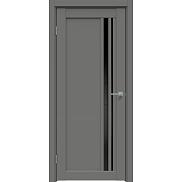 Дверь межкомнатная "Concept-608" Медиум грей, стекло Лакобель чёрное