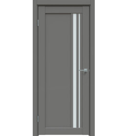 Дверь межкомнатная Concept-608 ПВХ, Медиум грей, остекленная, сатинат белый, царговая
