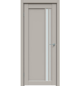 Дверь межкомнатная Concept-608 ПВХ, Шелл грей, остекленная, сатинат белый, царговая