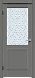 Дверь межкомнатная "Concept-629" Медиум грей, стекло Ромб
