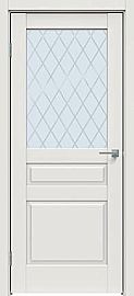 Дверь межкомнатная Concept-633 Белоснежно матовый стекло Ромб