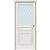 Дверь межкомнатная Concept-633 ПВХ, Белоснежно матовый, остекленная, ромб, царговая