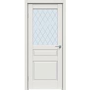 Дверь межкомнатная "Concept-632" Белоснежно матовый, стекло Ромб