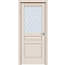 Дверь межкомнатная Concept-633 ПВХ, Магнолия, остекленная, ромб, царговая