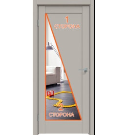 Дверь межкомнатная Concept-635 высота 205 ПВХ, Шелл грей, глухая, царговая